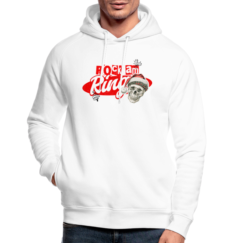 Christmas Skull White - Unisex Bio Hoodie - Weiß