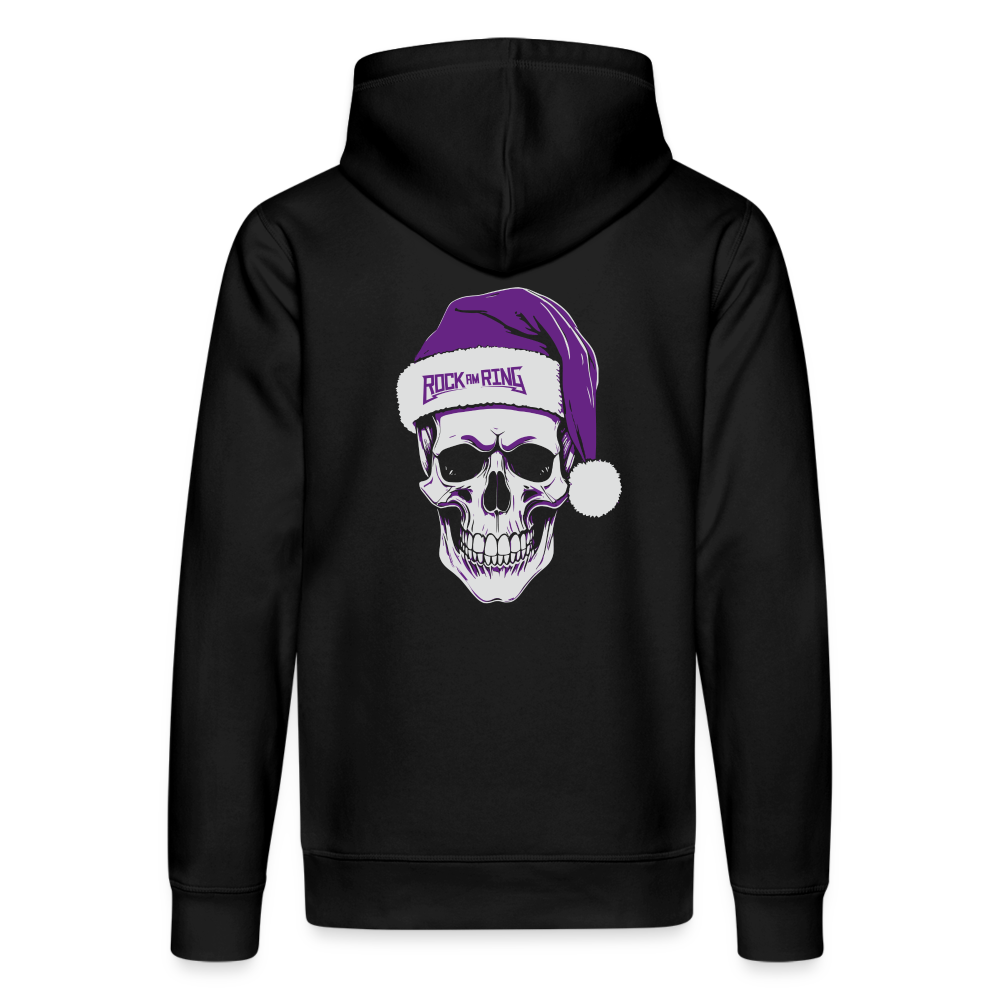 HoHoHo Violett - Unisex Bio Hoodie - Schwarz