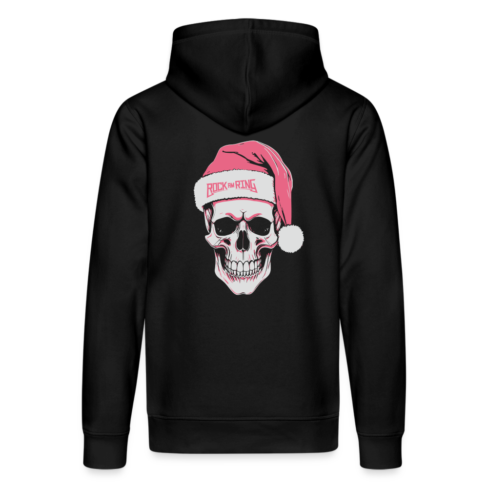 HoHoHo Pink - Unisex Bio Hoodie - Schwarz