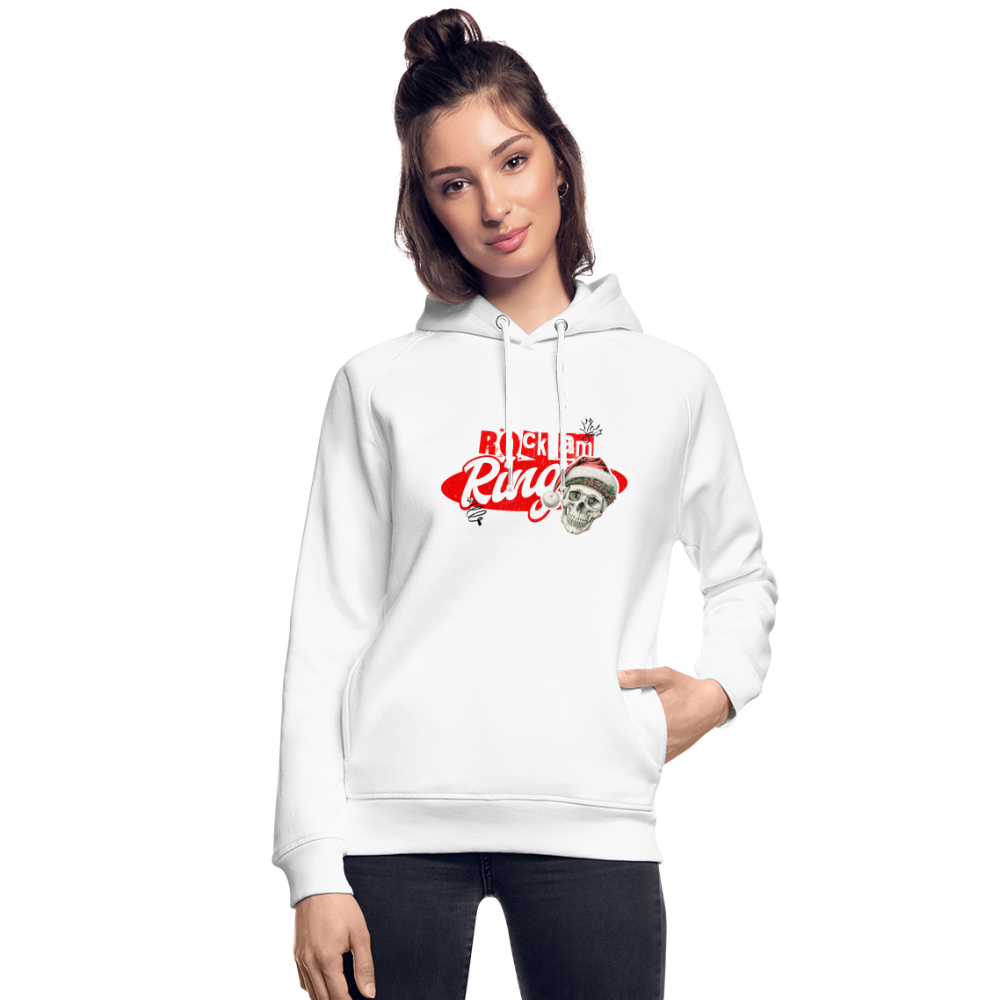 Christmas Skull White - Unisex Bio Hoodie - Weiß