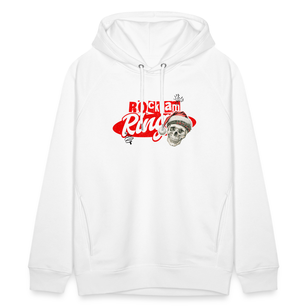 Christmas Skull White - Unisex Bio Hoodie - Weiß