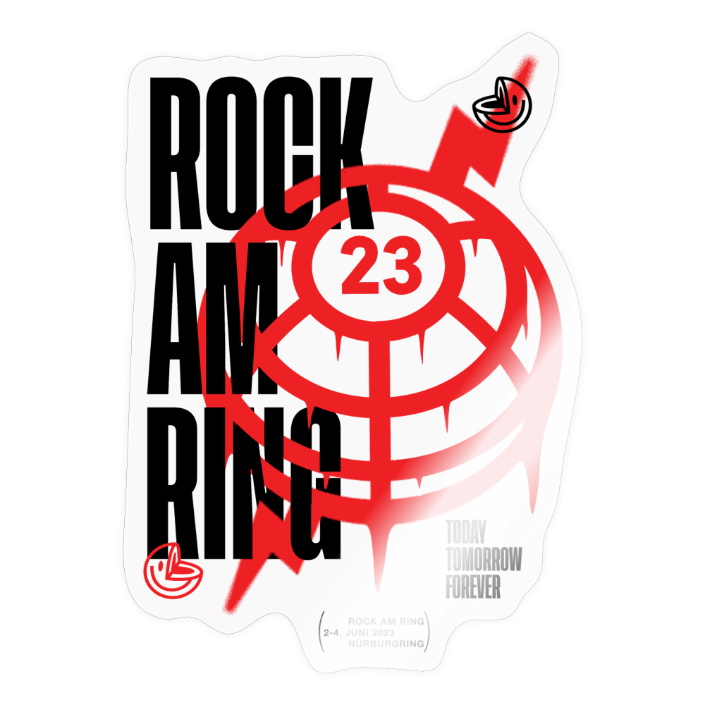 Rock am Ring Street Tag Red - Sticker - transparent glossy