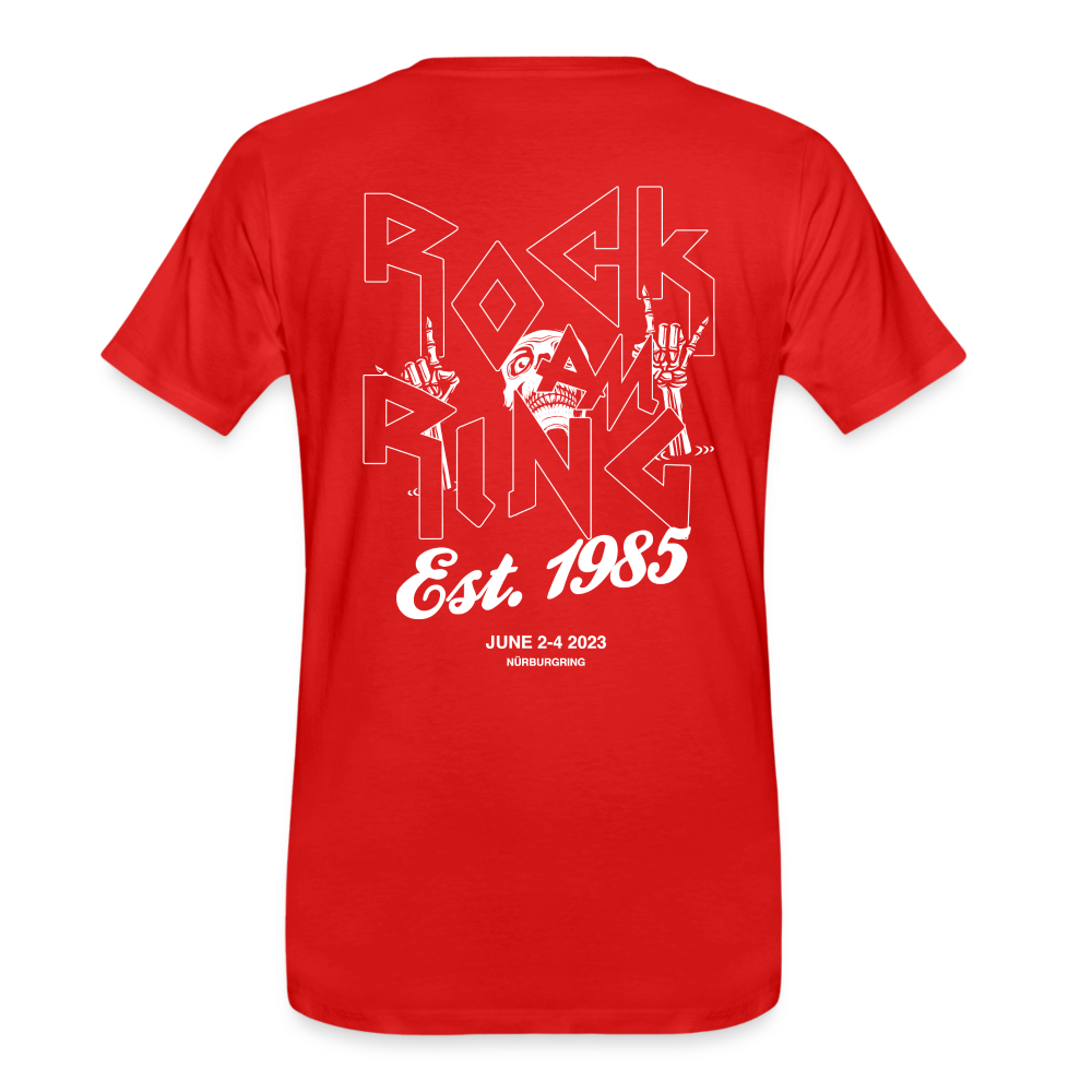 Rock am Ring Skeleton Hand - Premium Organic T-Shirt - red