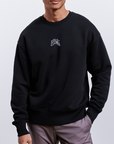 Klassisches gesticktes Unisex Organic Oversize Sweatshirt - Schwarz